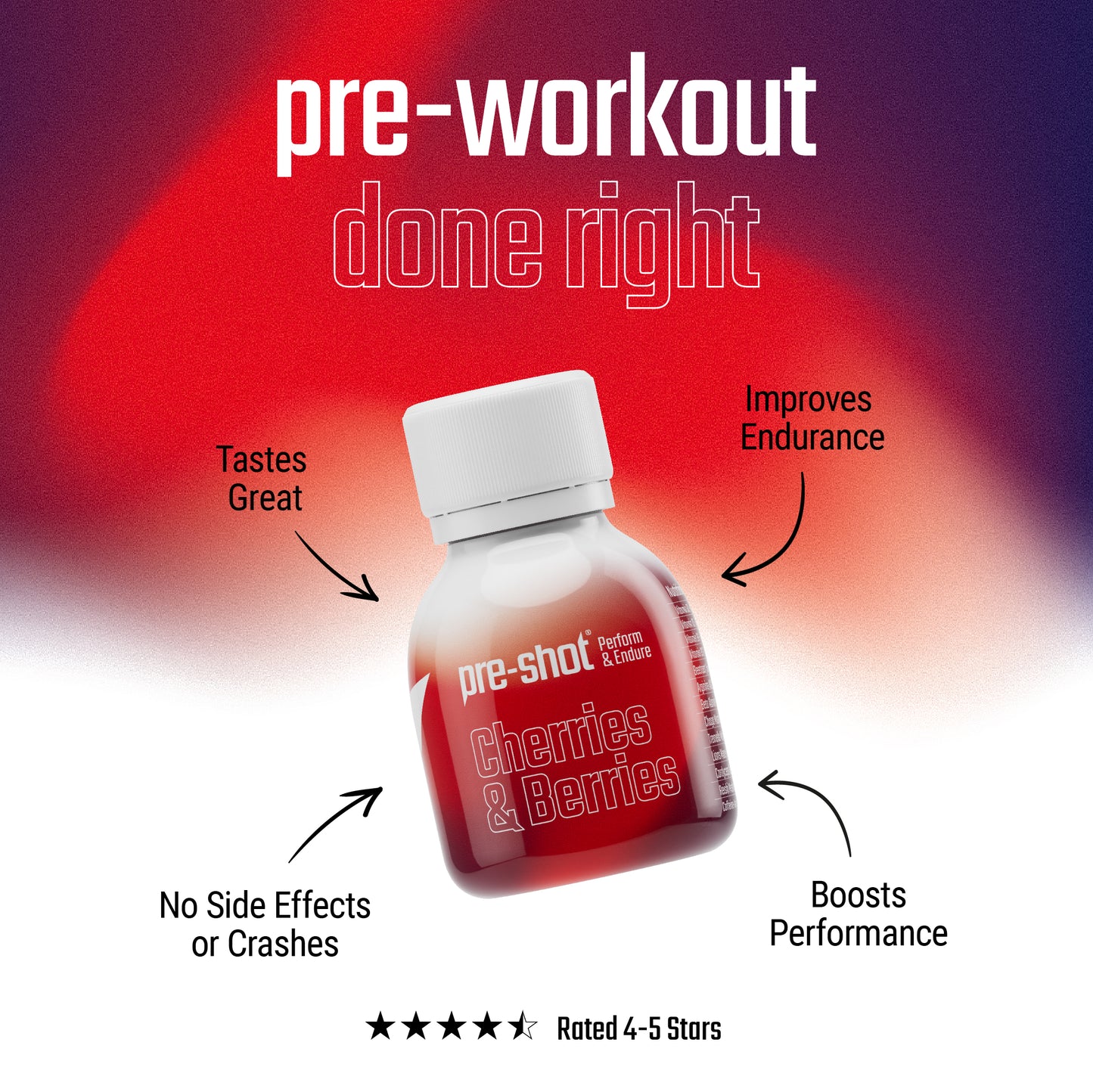 Pre-Workout Shot - Cherries & Berries (6 x 60ml)