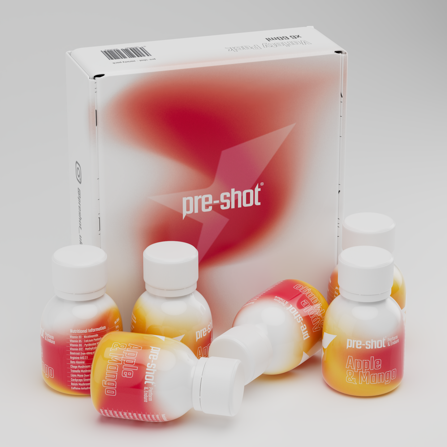 Pre-Workout Shot - Apple & Mango (6 x 60ml)